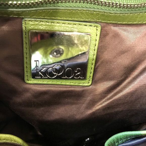 Kooba "Blake Tote" Hobo Bag in Lime Green Leather XL Large - Picture 5 of 8